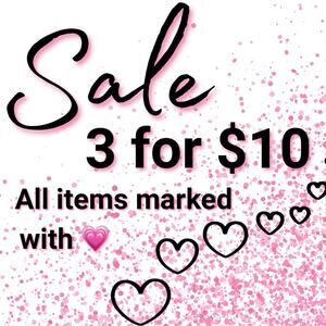 💗 3 for $10 SALE 💗 All items marked 💗